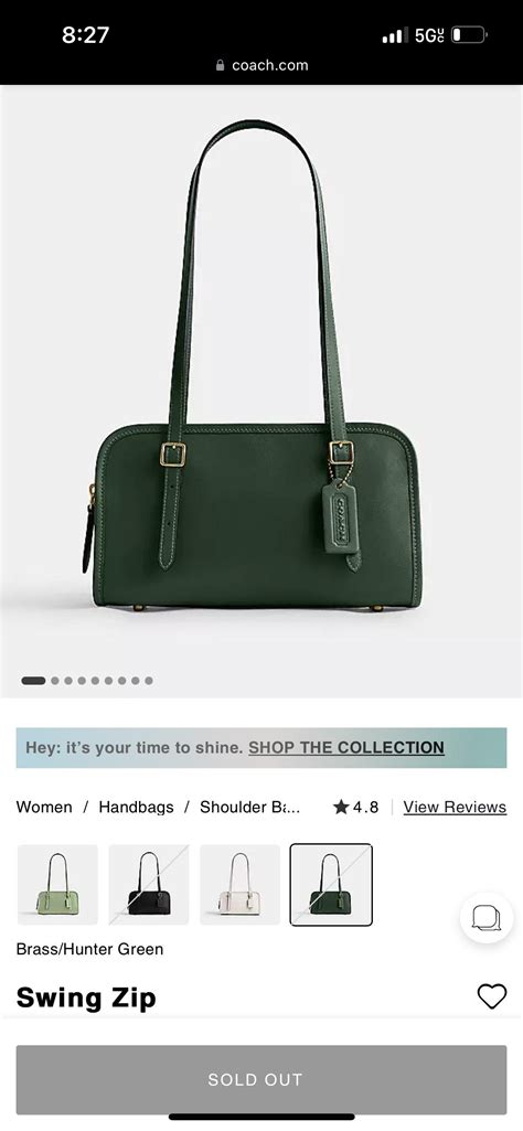 coach swing zip bag dupe
